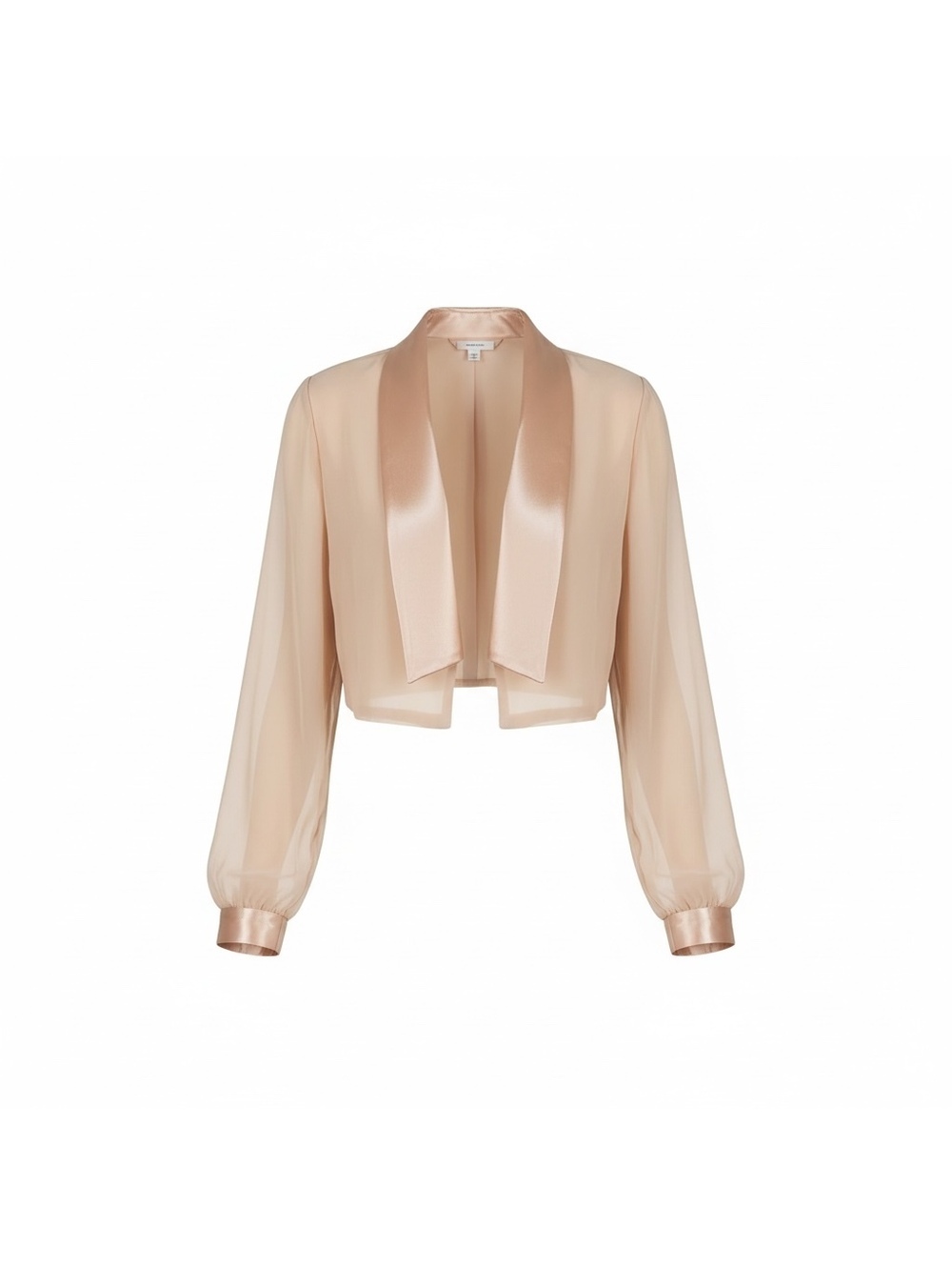 Vintage Cache Champagne Sheer Cropped Evening Jacket